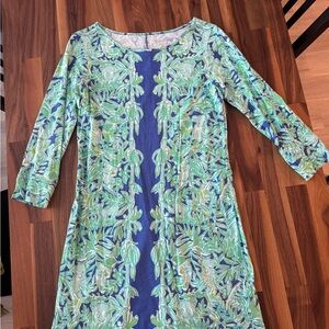 Lilly Pulitzer Green and Blue Long Sleeve Dress